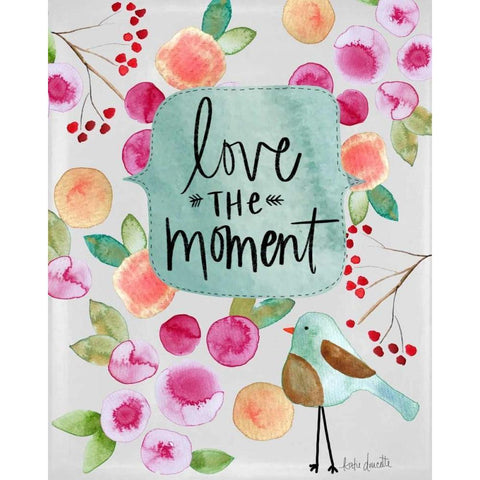 Love the Moment Black Modern Wood Framed Art Print with Double Matting by Doucette, Katie