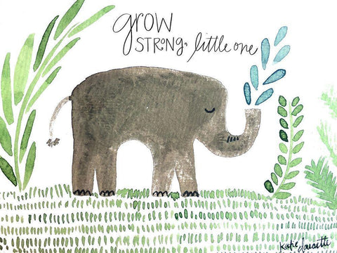 Grow Strong White Modern Wood Framed Art Print with Double Matting by Doucette, Katie