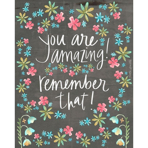 You are Amazing White Modern Wood Framed Art Print by Doucette, Katie