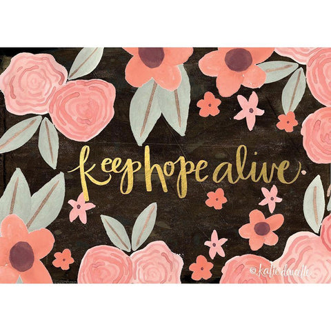 Keep Hope Alive White Modern Wood Framed Art Print by Doucette, Katie