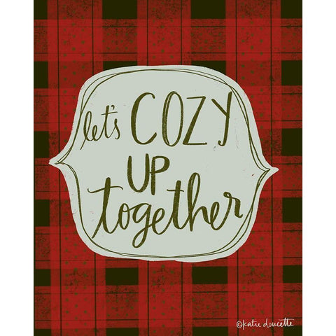 Cozy Together Black Modern Wood Framed Art Print by Doucette, Katie