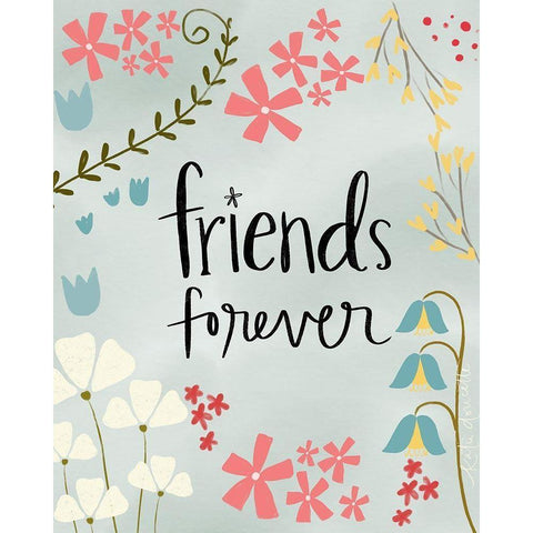 Friends Forever Black Modern Wood Framed Art Print with Double Matting by Doucette, Katie