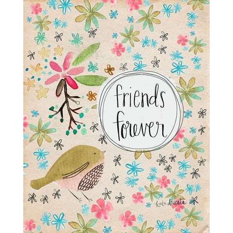 Friends Forever Gold Ornate Wood Framed Art Print with Double Matting by Doucette, Katie