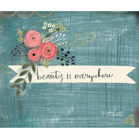 Beauty is Everywhere Black Modern Wood Framed Art Print with Double Matting by Doucette, Katie