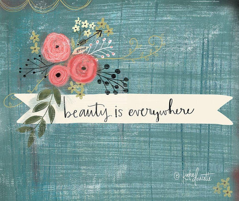 Beauty is Everywhere Black Ornate Wood Framed Art Print with Double Matting by Doucette, Katie