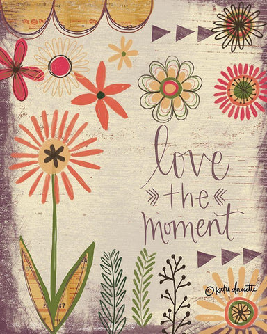 Love the Moment Black Ornate Wood Framed Art Print with Double Matting by Doucette, Katie