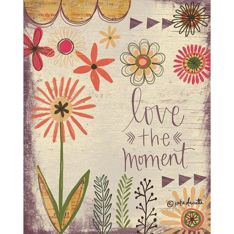 Love the Moment White Modern Wood Framed Art Print by Doucette, Katie