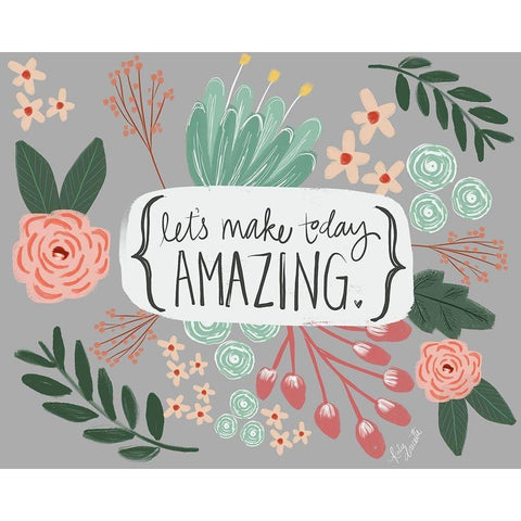 Make Today Amazing White Modern Wood Framed Art Print by Doucette, Katie