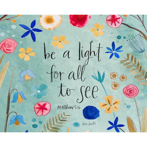 Be a Light White Modern Wood Framed Art Print by Doucette, Katie