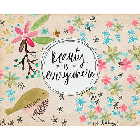 Beauty is Everywhere Black Modern Wood Framed Art Print with Double Matting by Doucette, Katie