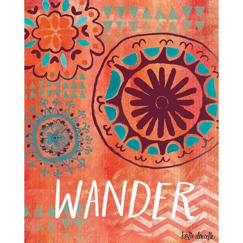 Bohemian Wander Black Modern Wood Framed Art Print with Double Matting by Doucette, Katie