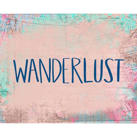 Wanderlust White Modern Wood Framed Art Print by Doucette, Katie