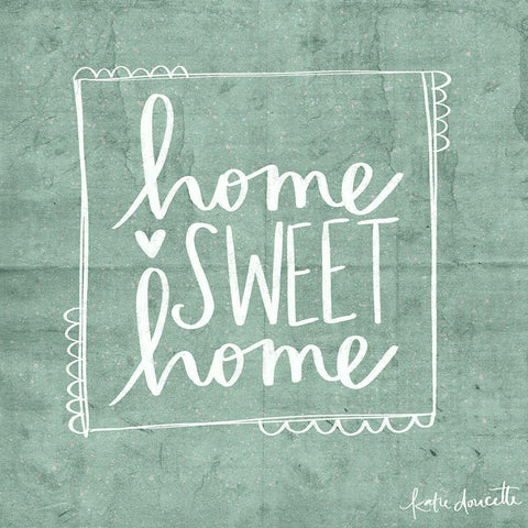 Home Sweet Home White Modern Wood Framed Art Print by Doucette, Katie