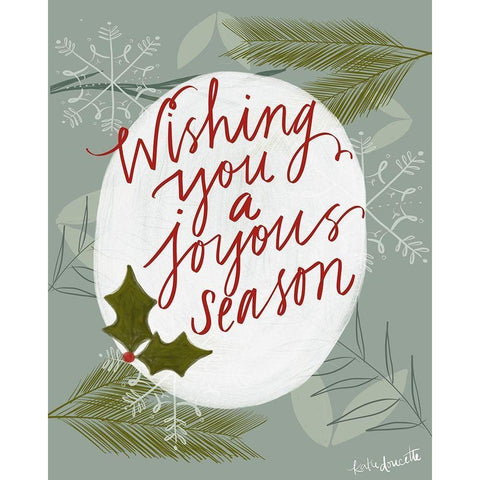 Joyous Season White Modern Wood Framed Art Print by Doucette, Katie