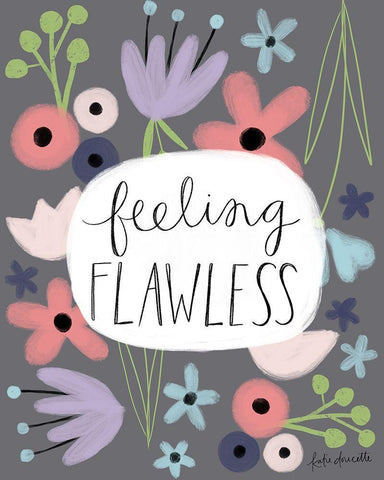 Feeling Flawless White Modern Wood Framed Art Print with Double Matting by Doucette, Katie