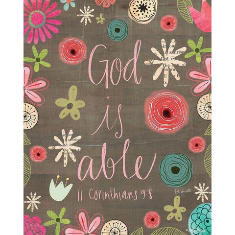 God is Able Black Modern Wood Framed Art Print with Double Matting by Doucette, Katie