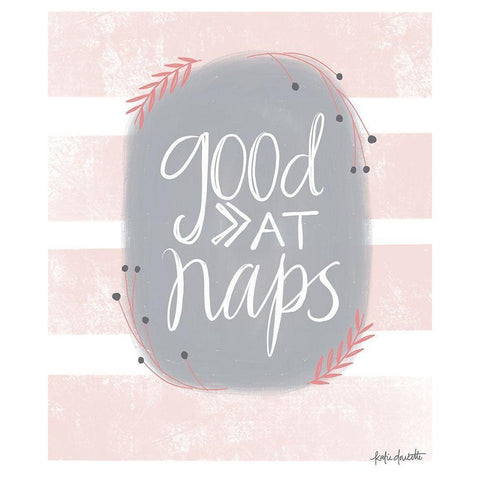 Good at Naps Black Modern Wood Framed Art Print with Double Matting by Doucette, Katie