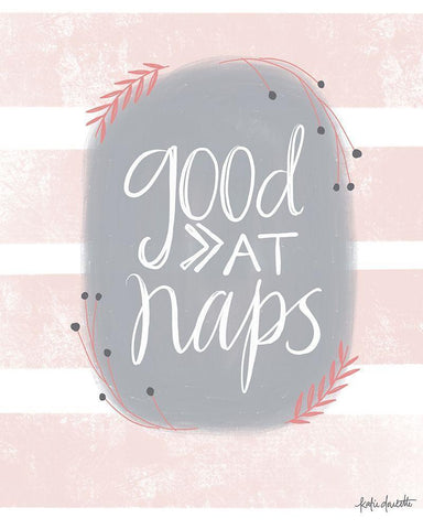 Good at Naps Black Ornate Wood Framed Art Print with Double Matting by Doucette, Katie