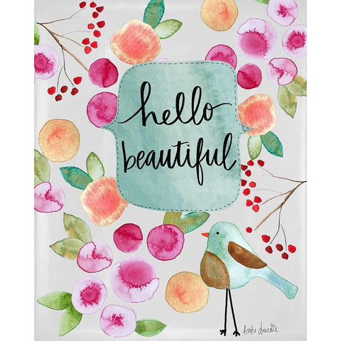 Hello Beautiful II White Modern Wood Framed Art Print by Doucette, Katie