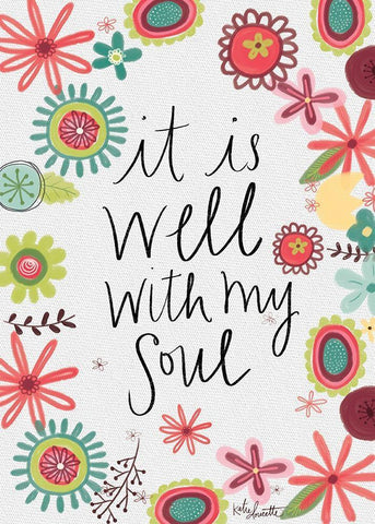 It Is Well With My Soul White Modern Wood Framed Art Print with Double Matting by Doucette, Katie