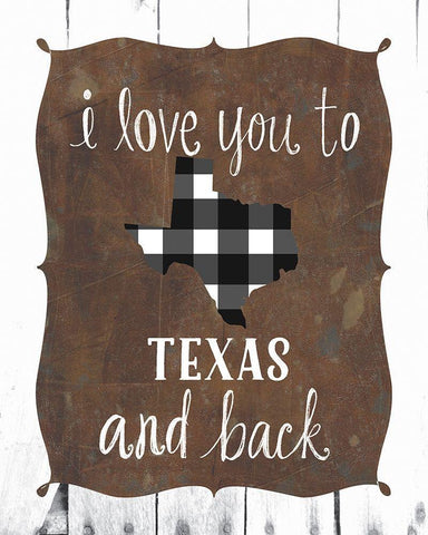 Texas and Back Black Ornate Wood Framed Art Print with Double Matting by Doucette, Katie