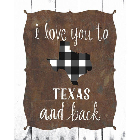 Texas and Back Gold Ornate Wood Framed Art Print with Double Matting by Doucette, Katie