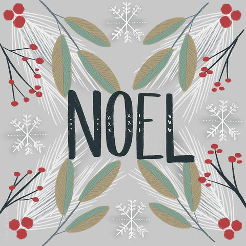 Noel White Modern Wood Framed Art Print with Double Matting by Doucette, Katie