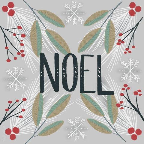 Noel Black Modern Wood Framed Art Print with Double Matting by Doucette, Katie