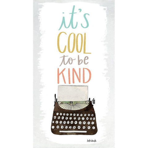 Cool to be Kind Black Modern Wood Framed Art Print with Double Matting by Doucette, Katie