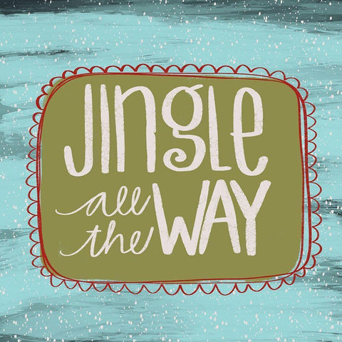 Jingle All the Way Black Ornate Wood Framed Art Print with Double Matting by Doucette, Katie