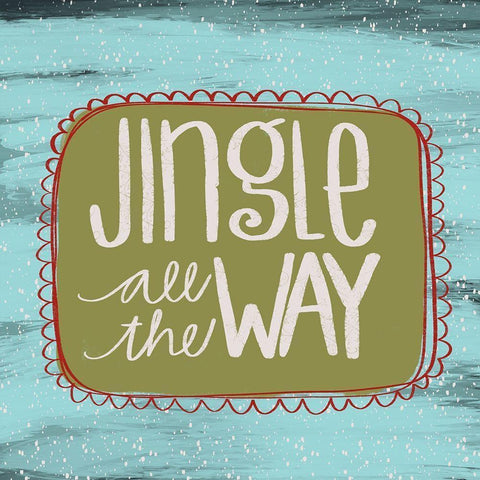 Jingle All the Way White Modern Wood Framed Art Print by Doucette, Katie