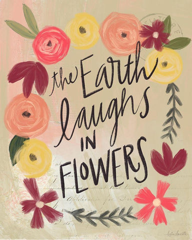 Earth Laughs Black Ornate Wood Framed Art Print with Double Matting by Doucette, Katie