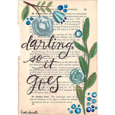 Darling So It Goes Black Modern Wood Framed Art Print by Doucette, Katie