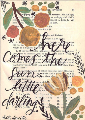 Here Comes the Sun Black Ornate Wood Framed Art Print with Double Matting by Doucette, Katie