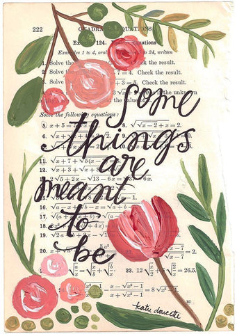 Some Things Are Meant to Be White Modern Wood Framed Art Print with Double Matting by Doucette, Katie