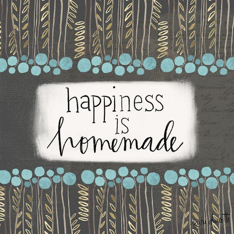 Happiness Black Ornate Wood Framed Art Print with Double Matting by Doucette, Katie