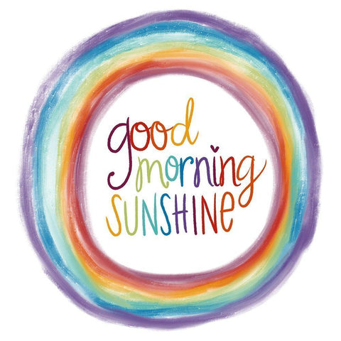 Good Morning Sunshine White Modern Wood Framed Art Print with Double Matting by Doucette, Katie