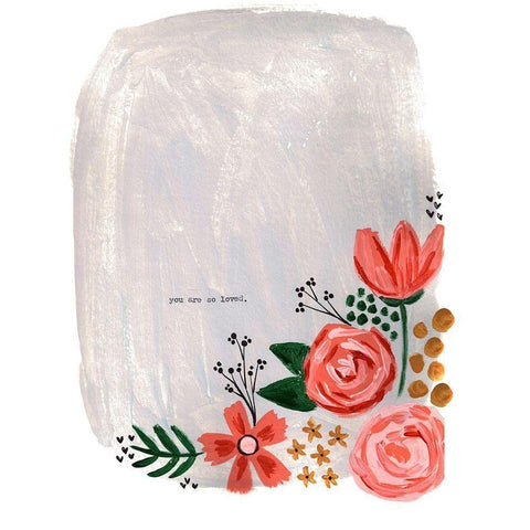 So Loved White Modern Wood Framed Art Print by Doucette, Katie