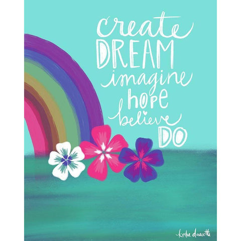 Create Dream Gold Ornate Wood Framed Art Print with Double Matting by Doucette, Katie