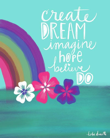 Create Dream Black Ornate Wood Framed Art Print with Double Matting by Doucette, Katie