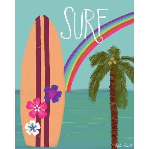 Surf Black Modern Wood Framed Art Print by Doucette, Katie