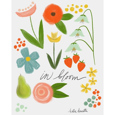 In Bloom Black Modern Wood Framed Art Print by Doucette, Katie