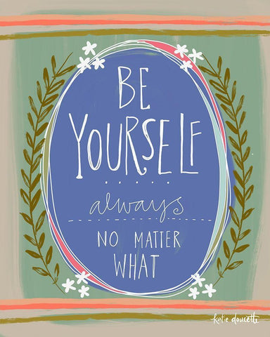 Be You Black Ornate Wood Framed Art Print with Double Matting by Doucette, Katie