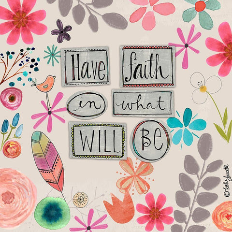 Faith Will Be White Modern Wood Framed Art Print with Double Matting by Doucette, Katie