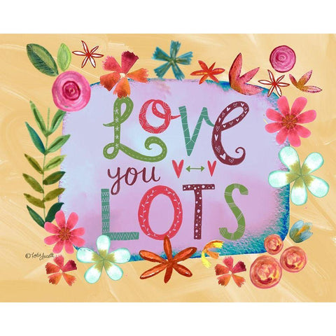 Love You Lots Gold Ornate Wood Framed Art Print with Double Matting by Doucette, Katie