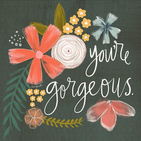 Youre Gorgeous Black Ornate Wood Framed Art Print with Double Matting by Doucette, Katie