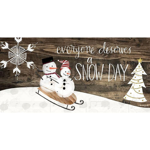 Snow Day White Modern Wood Framed Art Print by Doucette, Katie