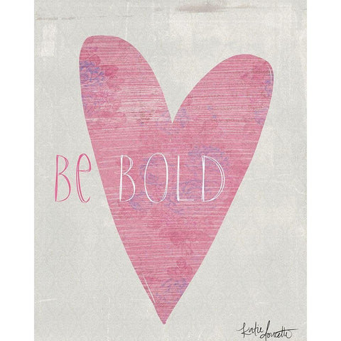 Bold Heart White Modern Wood Framed Art Print by Doucette, Katie