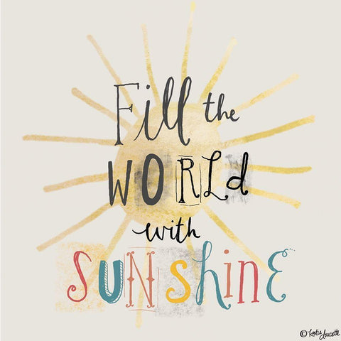 Fill the World with Sunshine Gold Ornate Wood Framed Art Print with Double Matting by Doucette, Katie