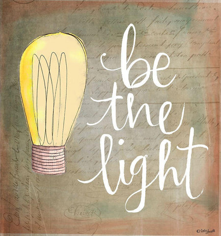 Be the Light II White Modern Wood Framed Art Print with Double Matting by Doucette, Katie